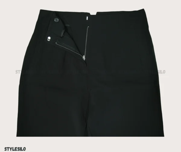 Girls Jet Black Formal Pant - Image 2